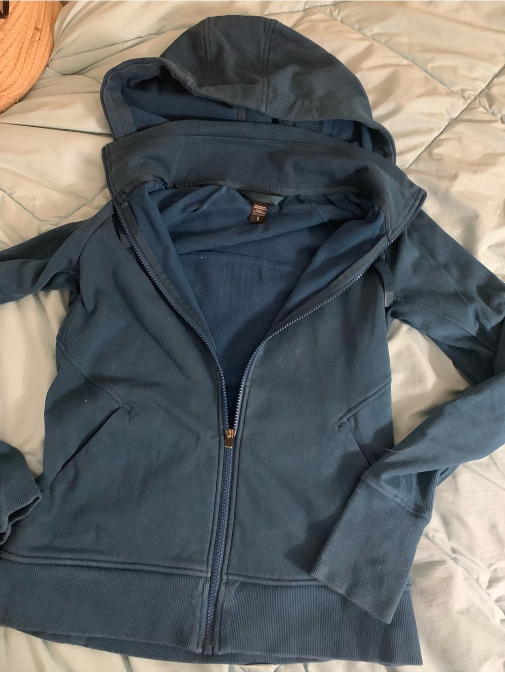 Athleta Teal Lightweight Zip Hoodie Jacket
